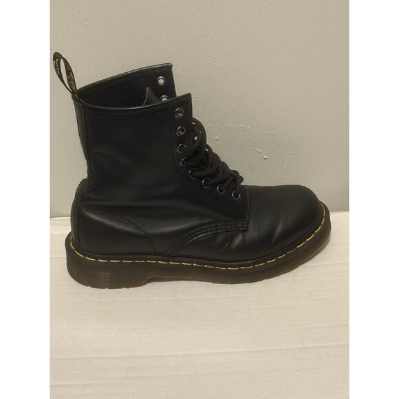 Dr Martens 11821 1460 Smooth Black Leather Combat Womens Boots Sz UK 6 US 8 - Picture 2 of 10